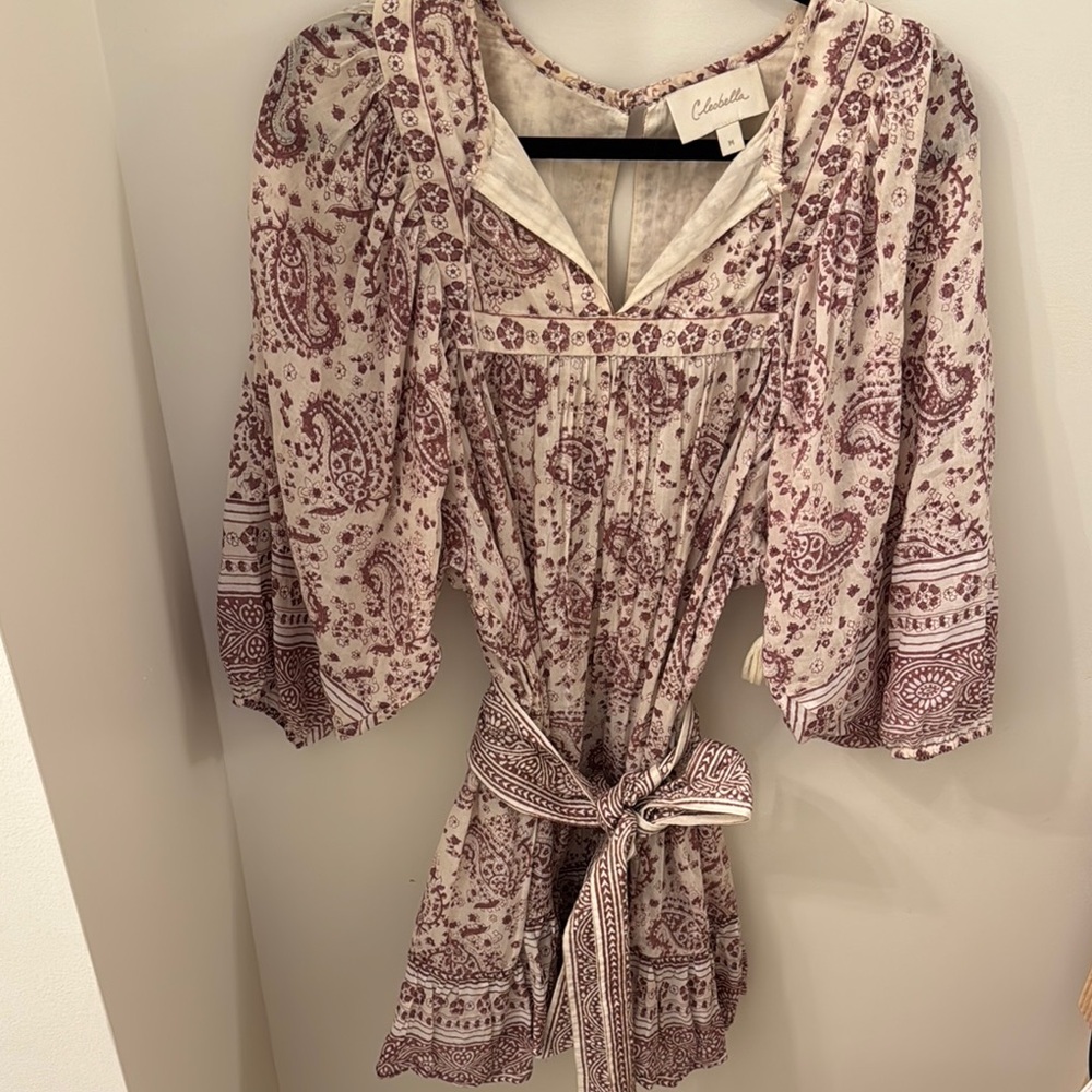 Cleobella Paisley Mini Dress with belt